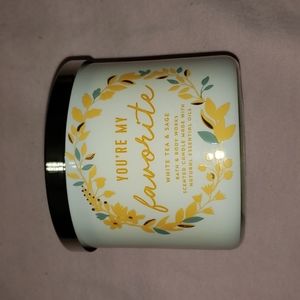 Bath And Body Works You're My Favorite 3 wick candle, white tea and sage